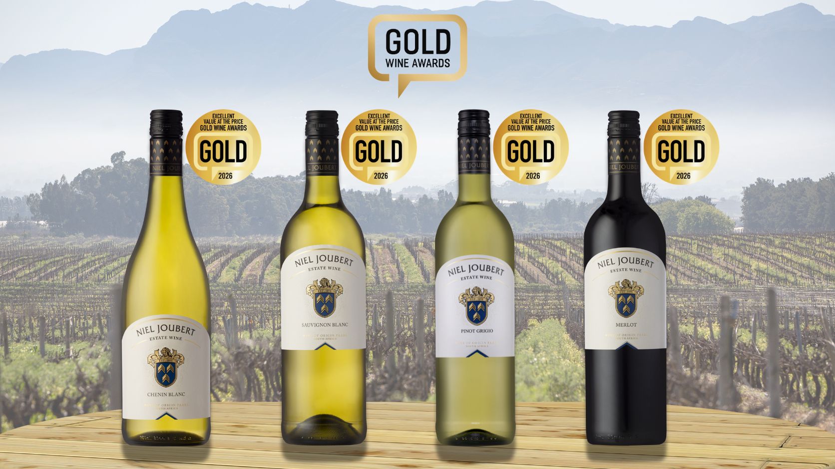 Gold Wine Awards 2026, Niel Joubert Wines, Best value for money wines, most awarded wines